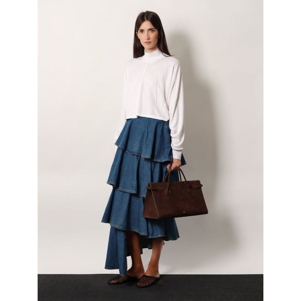 Alaia Women Suede Hand Tote Bag - Picture 2 of 5